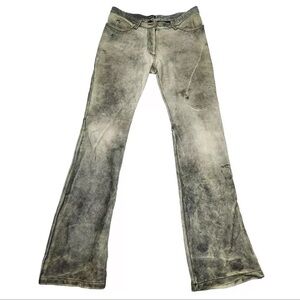 Frankie B Low Rise Distressed Leather Pants